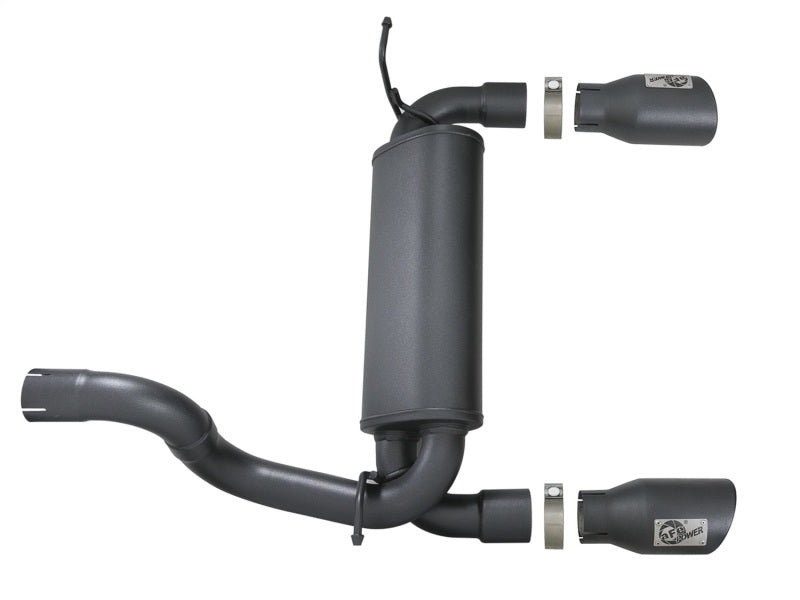 aFe Rebel Series 2.5in 409 SS Axle-Back Exhaust w/ Black Tips 2018+ Jeep Wrangler (JL) V6 3.6L Axle Back aFe