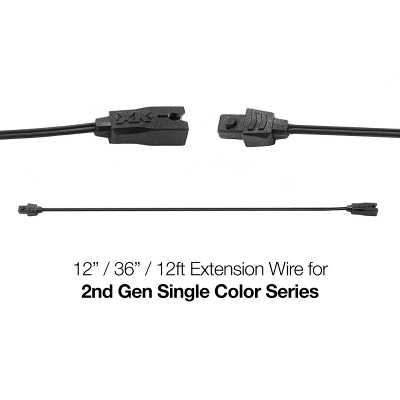 XK Glow Single Color Series 2nd Gen 2pin Extension Wire for 36In Wiring Connectors XKGLOW
