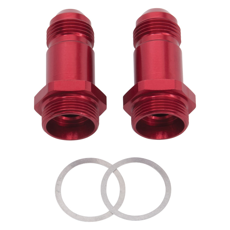 Russell Performance -8 AN Carb Adapter Fittings (2 pcs.) (Red) Fittings Russell