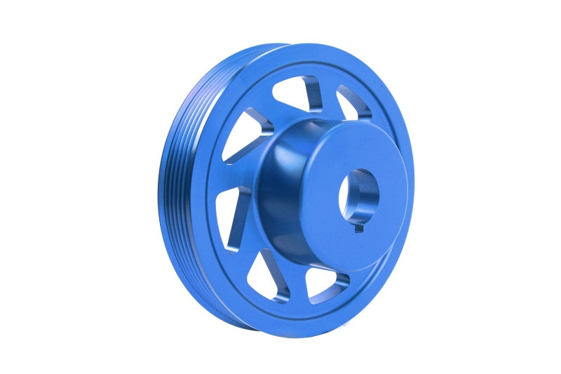 PERRIN 93-14 Subaru Impreza (Incl. 02-14 WRX) / 04-21 STI (w/o AC) Lightened Crank Pulley - Blue Pulleys - Crank, Underdrive Perrin Performance