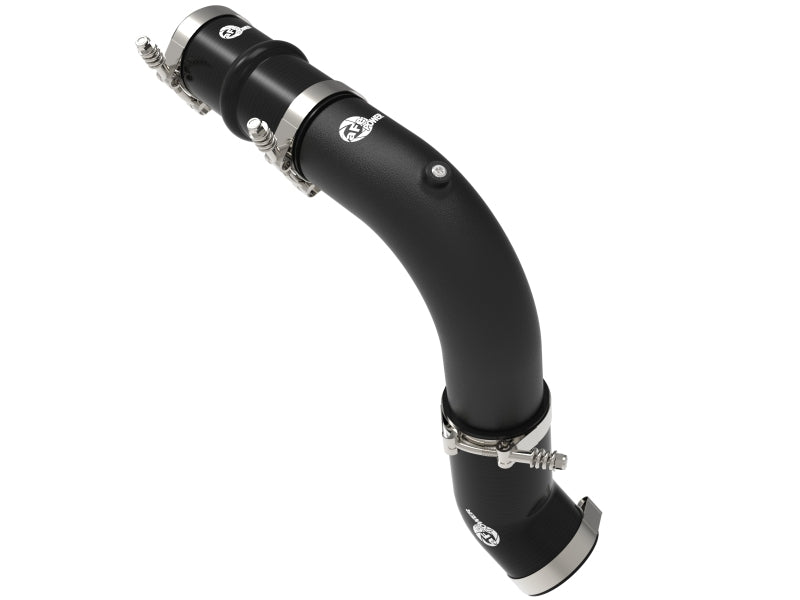 aFe BladeRunner 3in Aluminum Hot Charge Pipe Black RAM Diesel Trucks 25-26 L6-6.7L (td) Intercoolers aFe