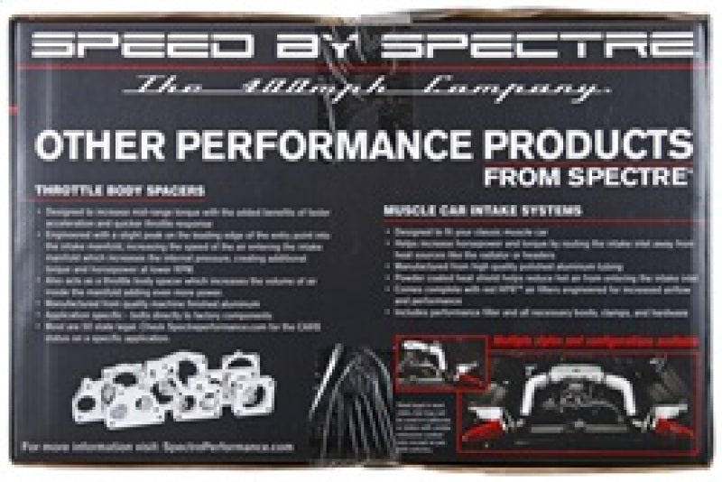 Spectre 03-08 Dodge RAM 1500/2500 V8-4.7/5.7L F/I Air Intake Kit - Clear Anodized w/Red Filter Cold Air Intakes Spectre