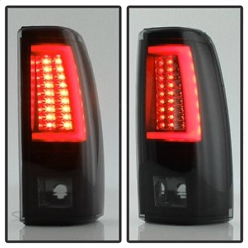 Spyder 03-06 Chevy Silverado (Does Not Fit Stepside) Version 2 LED Tail Lights - Black Smoke Tail Lights SPYDER