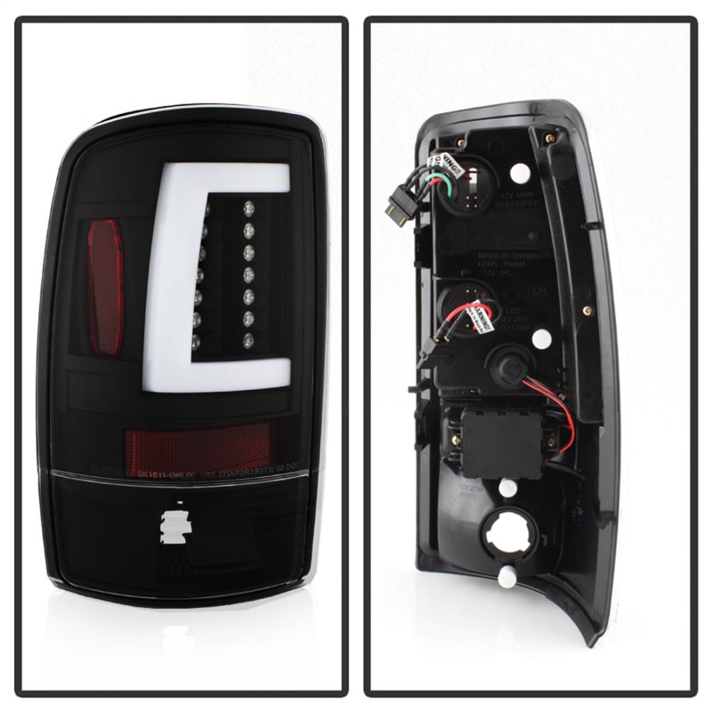 Spyder 00-06 GMC Yukon/Yukon XL V2 Light Bar LED Tail Lights - Black (ALT-YD-CD00V2-LBLED-BK) Tail Lights SPYDER