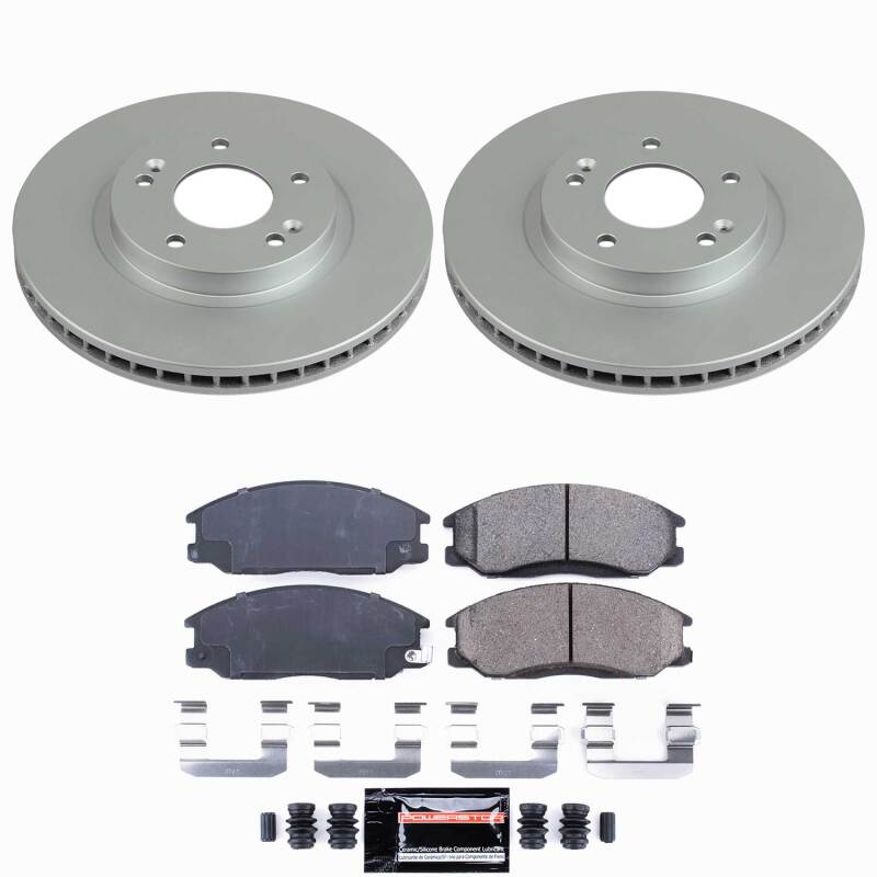 Power Stop 01-06 Hyundai Santa Fe Front Z23 Coated Brake Kit Brake Kits - Performance D&S PowerStop