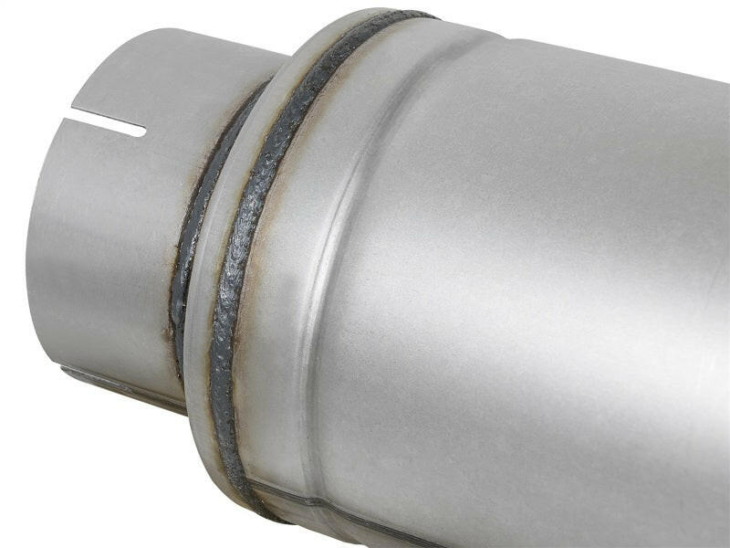 aFe ATLAS Aluminized Steel Muffler 5in Center/Center 24in L x 7in Diameter - Round Body Muffler aFe