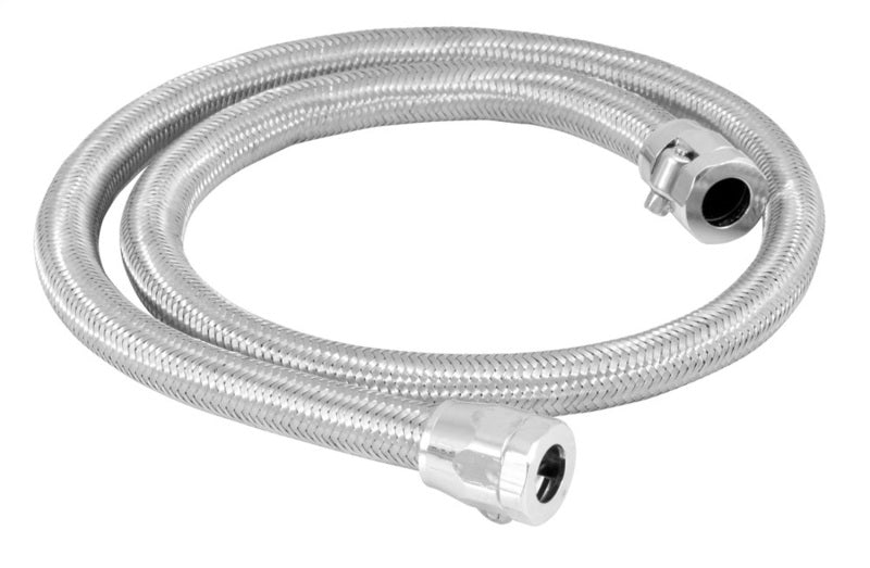 Spectre Stainless Steel Flex Fuel Line 3/8in. ID - 3ft. w/Chrome Clamps Fuel Lines Spectre