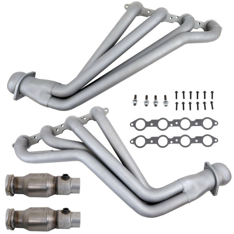 BBK 10-15 Camaro LS3 L99 Long Tube Exhaust Headers With Converters - 1-3/4 Chrome Headers & Manifolds BBK