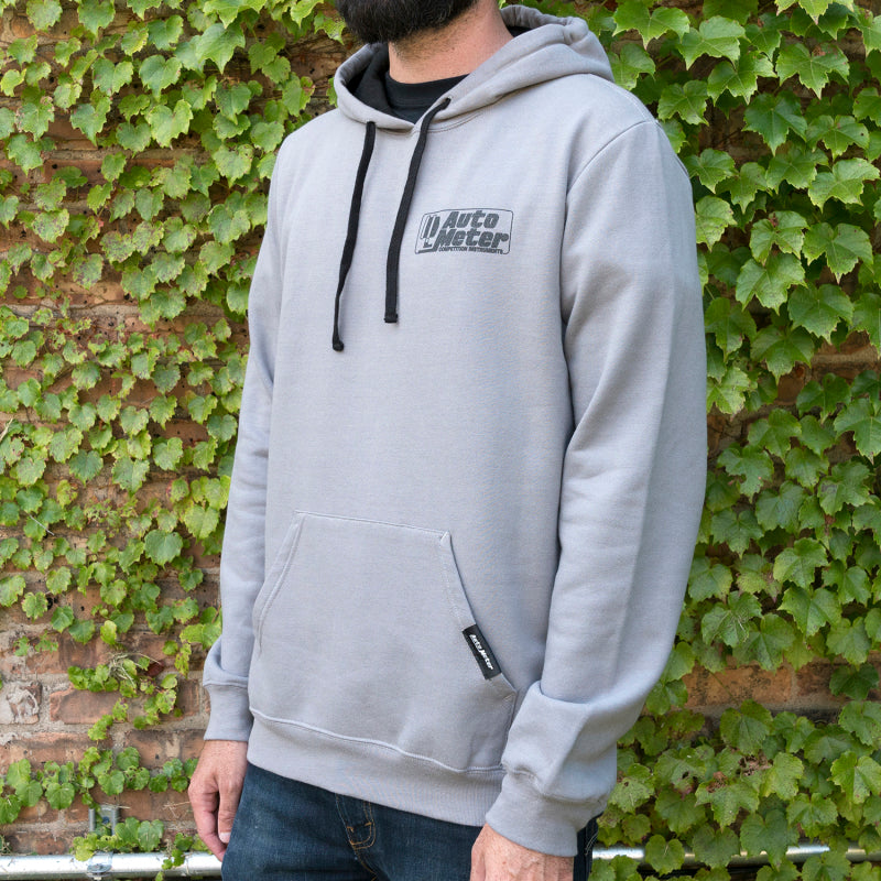 Autometer Gray Competition Pullover Hoodie - Adult XL Headwear AutoMeter