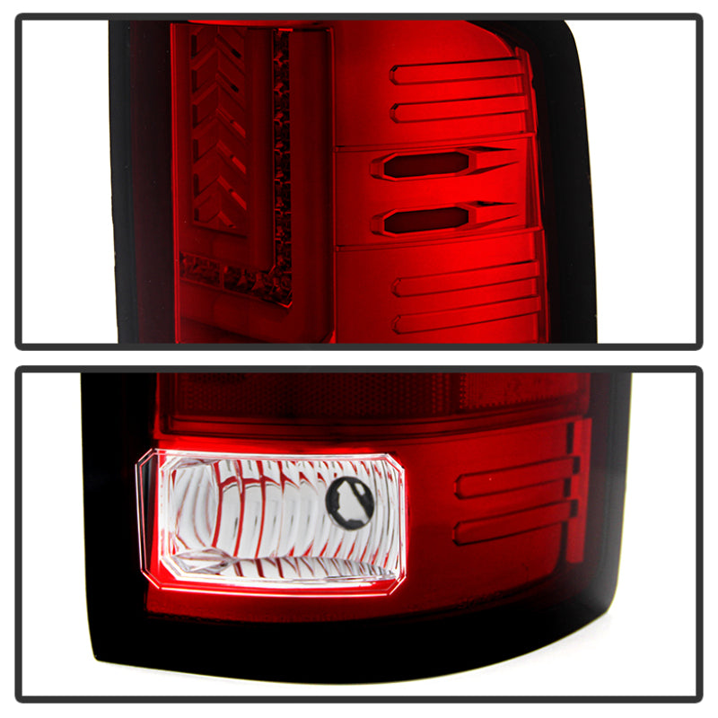 Spyder GMC Sierra 14-16 LED Tail Lights Red Clear ALT-YD-GS14-LBLED-RC Tail Lights SPYDER