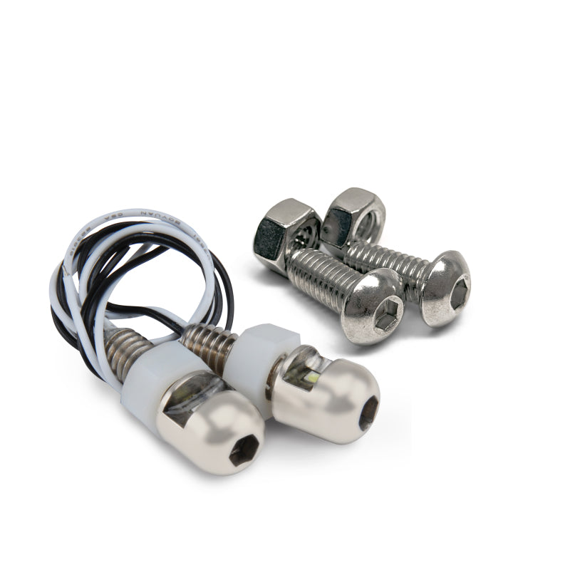 DEI LED LiteN Boltz License Plate Lighting Kit - Dome Head - 4pc - Satin Bulbs DEI