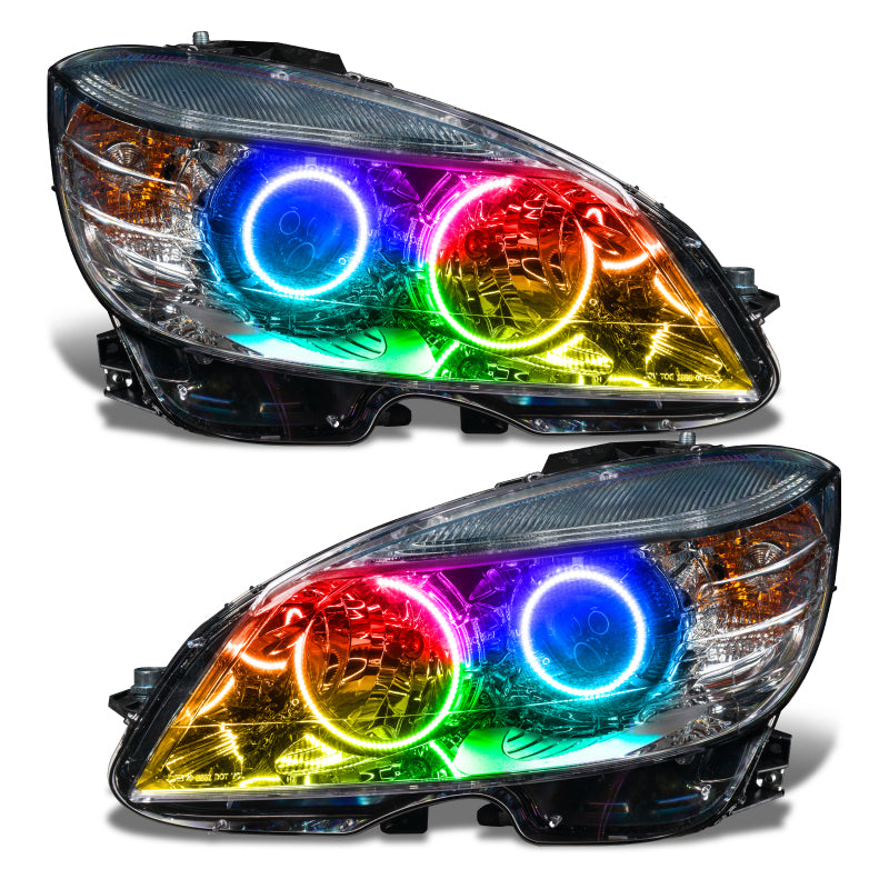 Oracle 08-11 Mercedes Benz C-Class Pre-Assembled Headlights Chrome Housing w/o Controller Headlights ORACLE Lighting