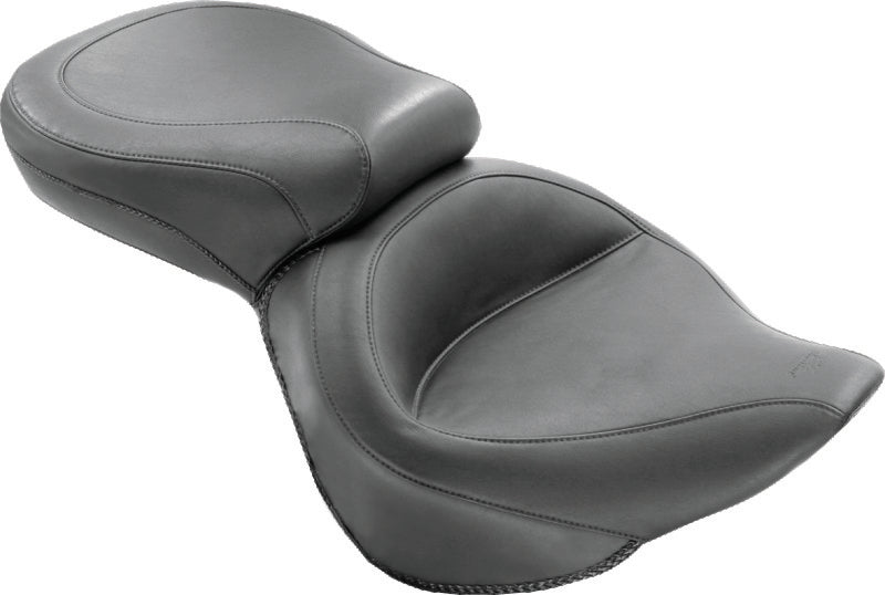 Mustang 06-17 Harley Softail Wide Tire (200mm) Wide Touring 1PC Seat - Black One-Piece Motorcycle Seats Mustang Motorcycle