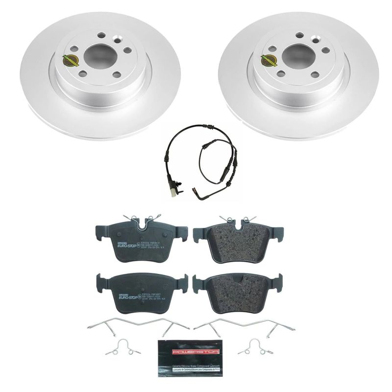 Power Stop 16-19 Land Rover Range Rover Evoque Rear Euro-Stop Brake Kit Brake Kits - OE PowerStop