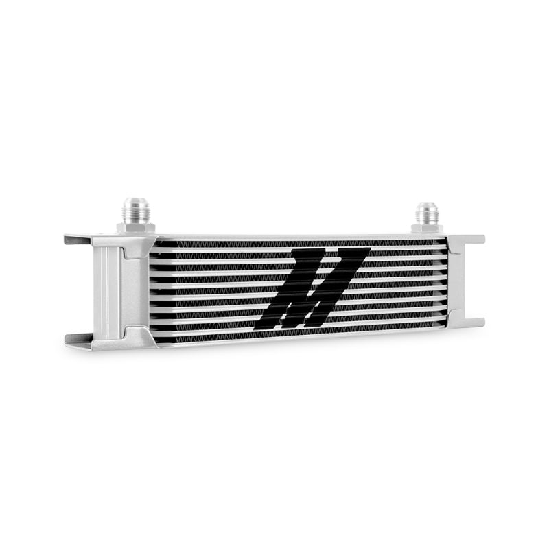 Mishimoto Universal -8AN 10 Row Oil Cooler - Silver Oil Coolers Mishimoto