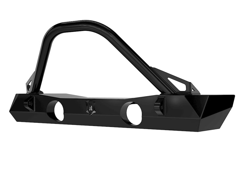 ICON 07-18 Jeep Wrangler JK Pro Series Front Bumper w/Bar/Tabs Bumpers - Steel ICON
