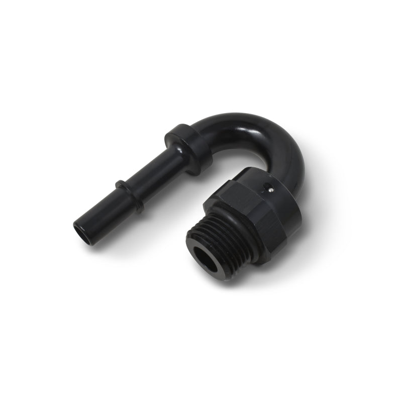 Russell Performance Adapter Fitting 3/8in SAE Quick Disconnect 180 DEG - Blk Fittings Russell