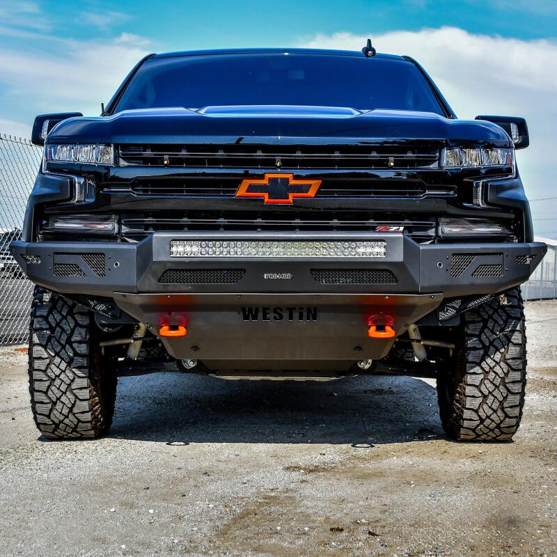 Westin 19-21 Chevrolet Silverado 1500 Pro-Mod Front Bumper - Tex. Blk Bumpers - Steel Westin