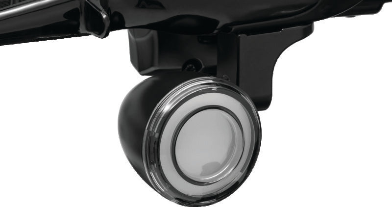 Kuryakyn Tracer L.E.D. Front Turn Signal Insert, White/Amber Light, Smoke Lens 1157 Bulbs Kuryakyn