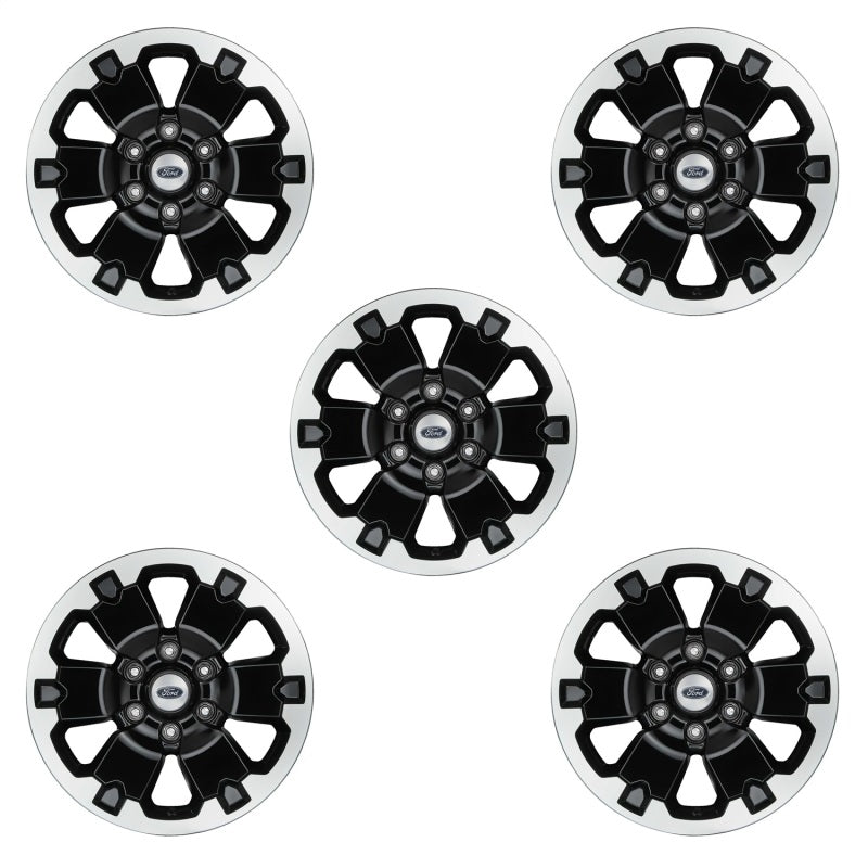 Ford Racing 21-22 Bronco 18in Black Machined Face Wheel Kit Wheels - Cast Ford Racing