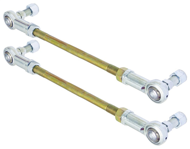RockJock Adjustable Sway Bar End Link Kit 12 1/2in Long Rods w/ Heims and Jam Nuts pair Sway Bar Endlinks RockJock