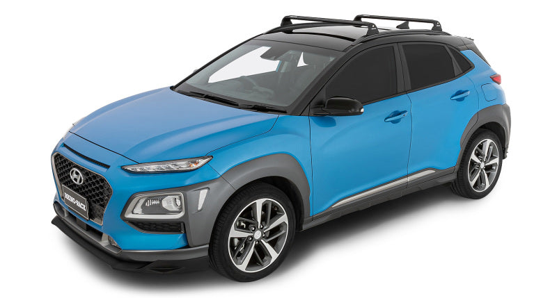 Rhino-Rack 18-22 Hyundai Kona 1st Gen 5 Door SUV w/Flush Rails Vortex RVP 2 Bar Roof Rack - Black Roof Rack Rhino-Rack