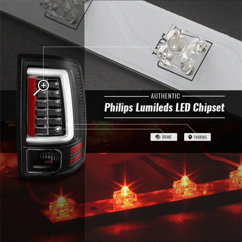 Spyder Dodge Ram 09-18 LED Tail Lights - All Black ALT-YD-DRAM09V2-LED-BKV2 (Incandescent Only) Tail Lights SPYDER
