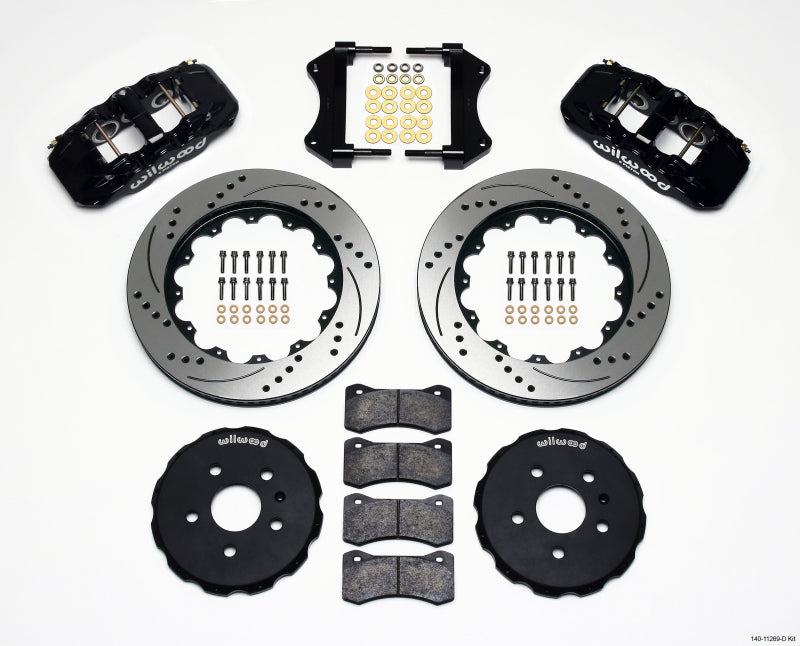 Wilwood AERO6 Front Hat Kit 14.25 Drilled 2010-2015 Camaro Big Brake Kits Wilwood
