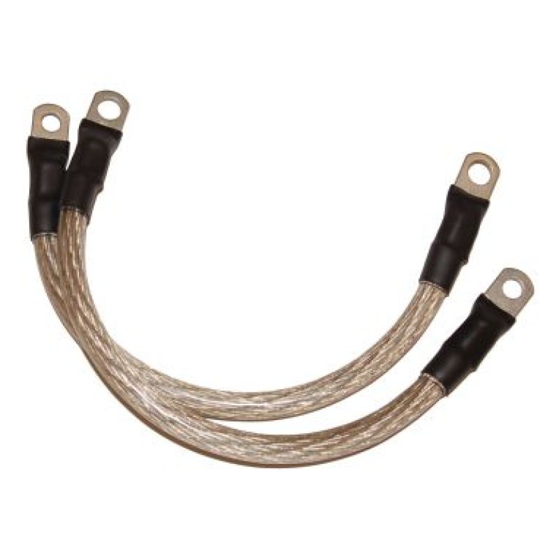 NAMZ Battery Cables 9in. Clear (1/4in. & 5/16in. Lugs) - Pair Battery Accessories NAMZ
