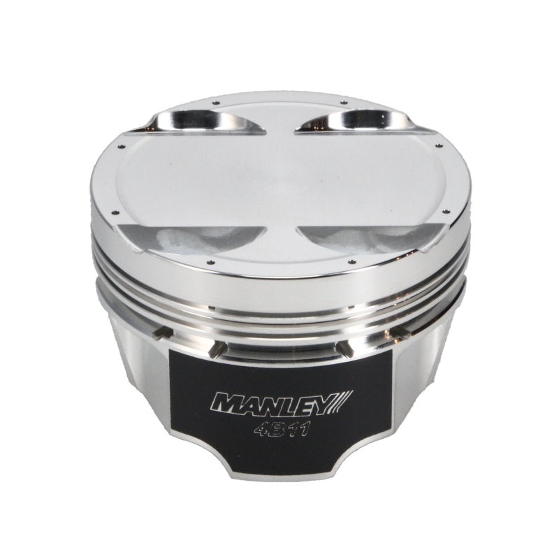 Manley Mitsubishi 4B11 86.5mm Bore 10.0:1 CR -3.5cc Dish Turbo Tuff Piston Set w/ Rings Piston Sets - Forged - 4cyl Manley Performance