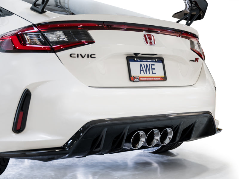 AWE Tuning 2023 Honda Civic Type R FL5 Track Edition Exhaust w/ Triple Chrome Silver Tips Catback AWE Tuning