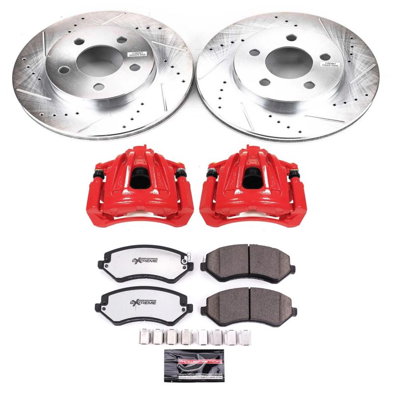 Power Stop 02-07 Jeep Liberty Front Z36 Truck & Tow Brake Kit w/Calipers Brake Kits - Performance D&S PowerStop