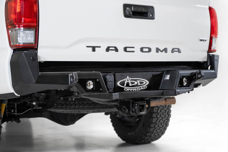 Addictive Desert Designs 16-19 Toyota Tacoma Stealth Fighter Rear Bumper w/ Backup Sensor Cutouts Bumpers - Steel Addictive Desert Designs