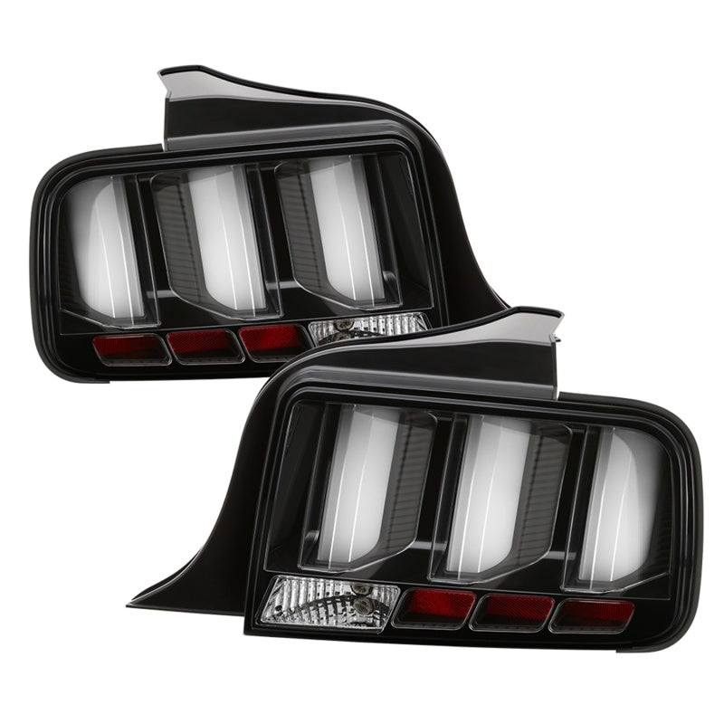 Spyder 05-09 Ford Mustang (White Light Bar) LED Tail Lights - Black ALT-YD-FM05V3-LED-BK Tail Lights SPYDER