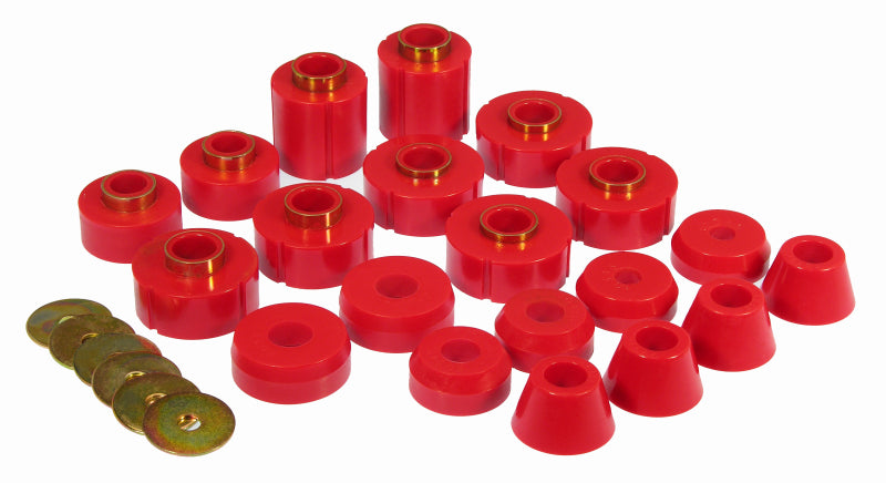 Prothane 80-96 Ford F100/350 2/4wd Body Mount - Red Bushing Kits Prothane