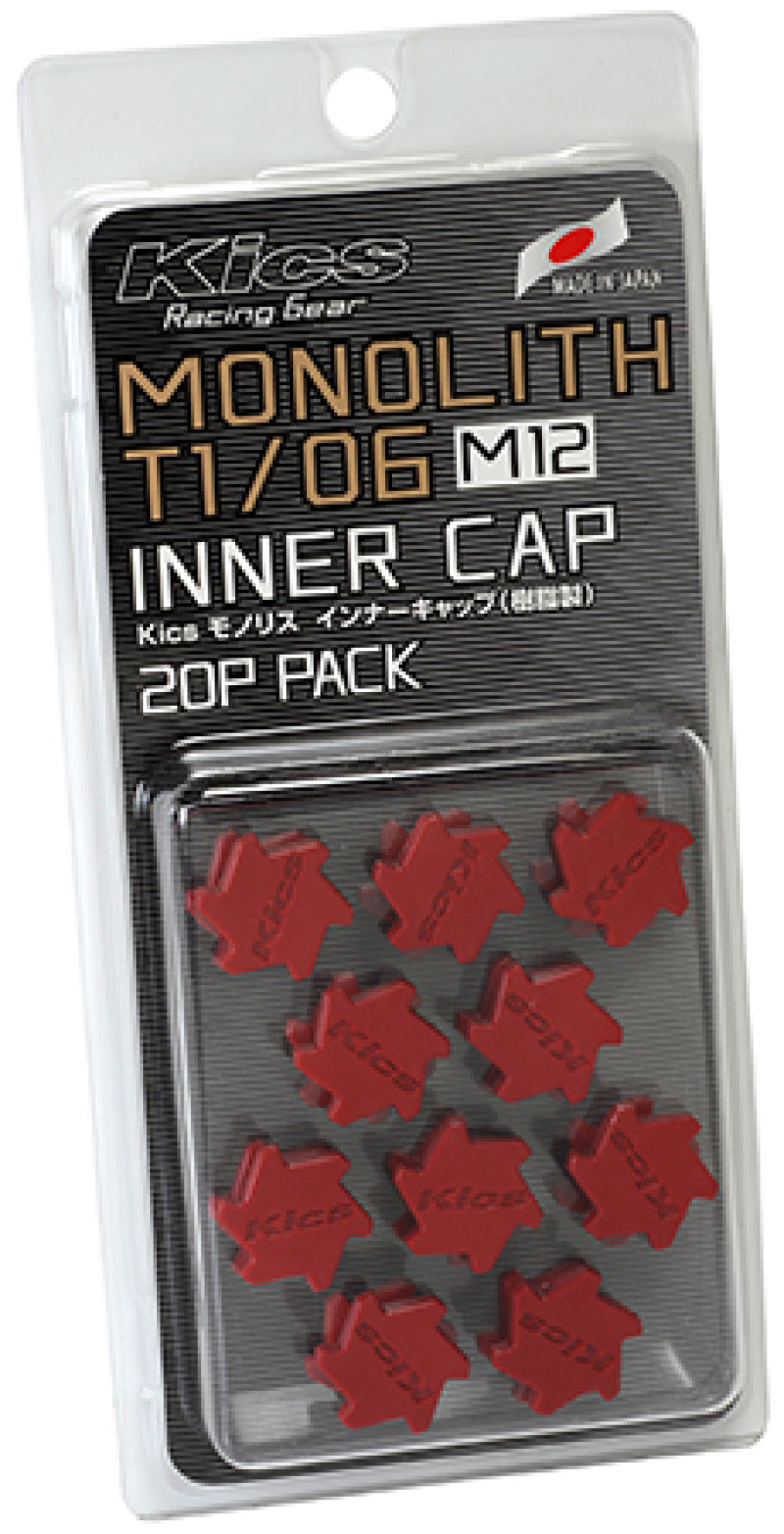 Project Kics M12 Monolith Cap - Red (Only Works For M12 Monolith Lugs) - 20 Pcs Wheel Accessories Project Kics