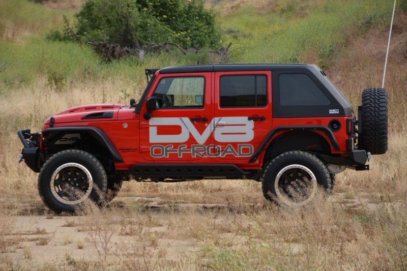 DV8 Offroad 07-18 Jeep Wrangler JK Metal Heat Dispersion Hood - Primer Black Hoods DV8 Offroad