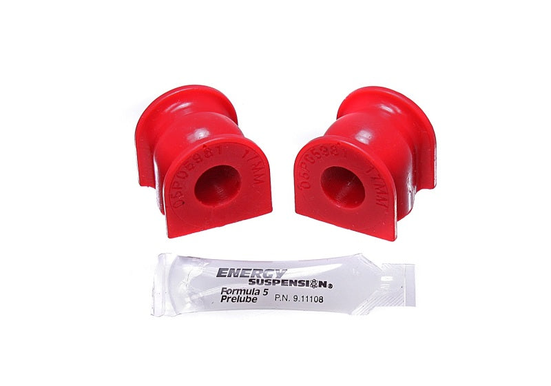 Energy Suspension 06-11 Honda Civic SI 17mm Rear Sway Bar Bushing Set - Red Bushing Kits Energy Suspension