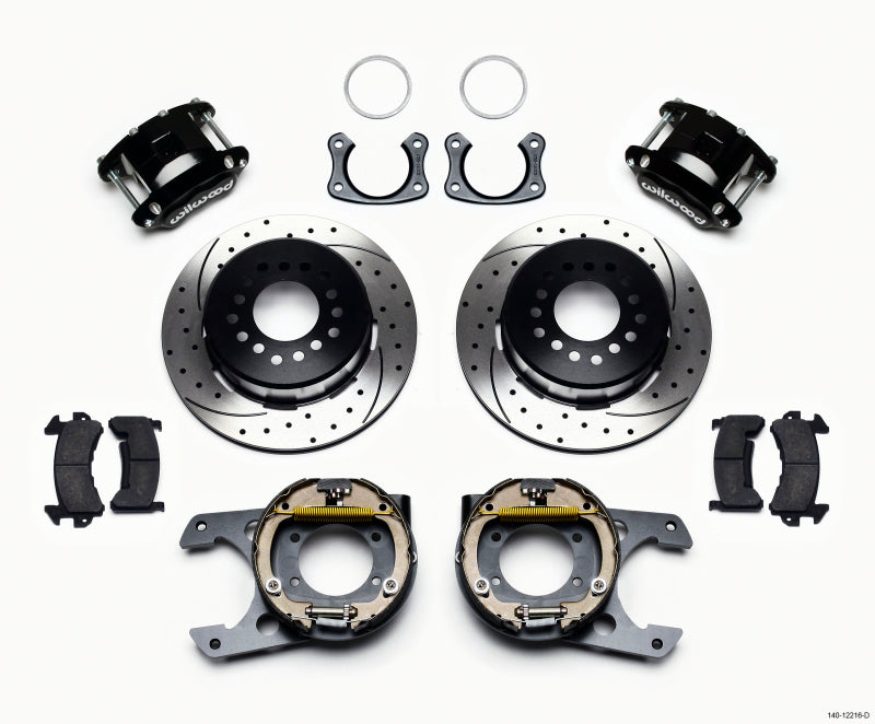 Wilwood D154 P/S Park Brake Kit Drilled Big Ford New Style 2.36in Offset Big Brake Kits Wilwood