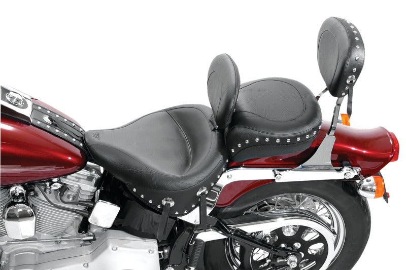 Mustang 00-17 Harley Softail w/Square Dash Tank Bib w/Studs - Black Tank Bibs Mustang Motorcycle