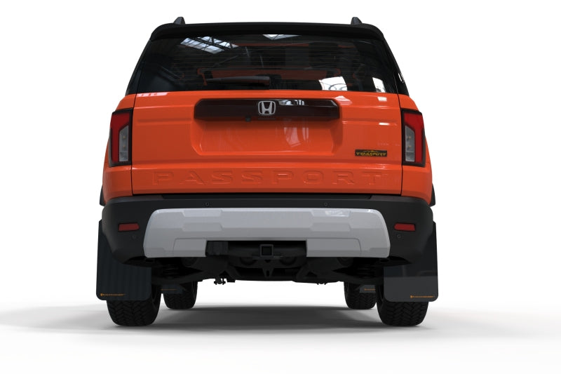 Rally Armor 2026 Honda Passport Black UR Mudflap - Metallic Black Logo Mud Flaps Rally Armor
