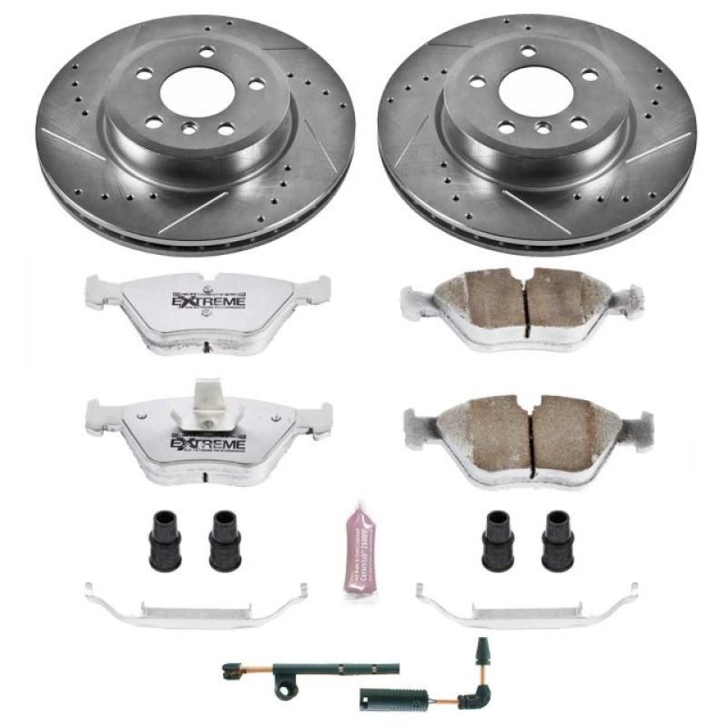 Power Stop 04-10 BMW X3 Front Z26 Street Warrior Brake Kit Brake Kits - Performance D&S PowerStop