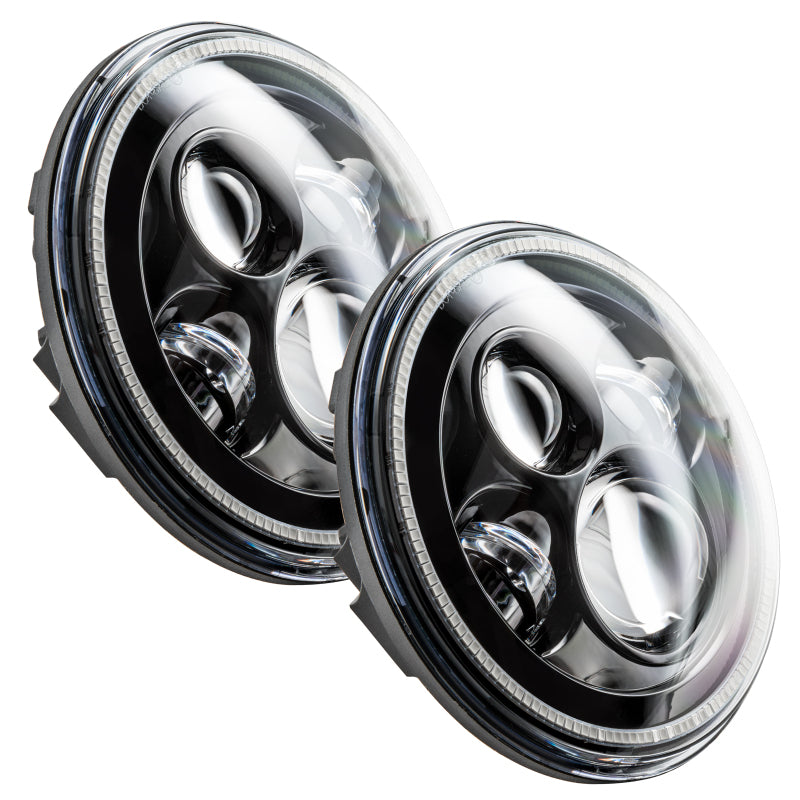 Oracle 7in High Powered LED Headlights - Black Bezel - ColorSHIFT Headlights ORACLE Lighting