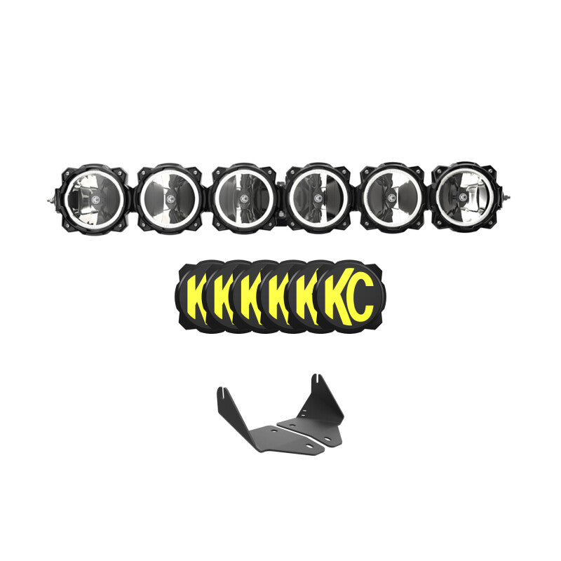 KC HiLiTES 2020+ Polaris RZR Turbo R/Pro XP 39in. Pro6 Gravity LED 6-Light 120w Combo Beam Light Bars & Cubes KC HiLiTES