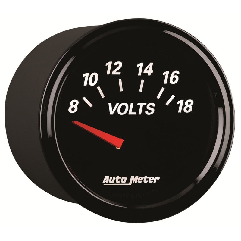 Autometer Designer Black II 52mm 18V Voltmeter Gauge Gauges AutoMeter