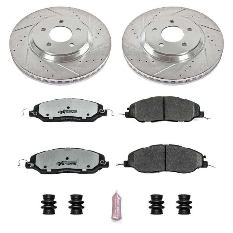Power Stop 11-14 Ford Mustang Front Z26 Street Warrior Brake Kit Brake Kits - Performance D&S PowerStop
