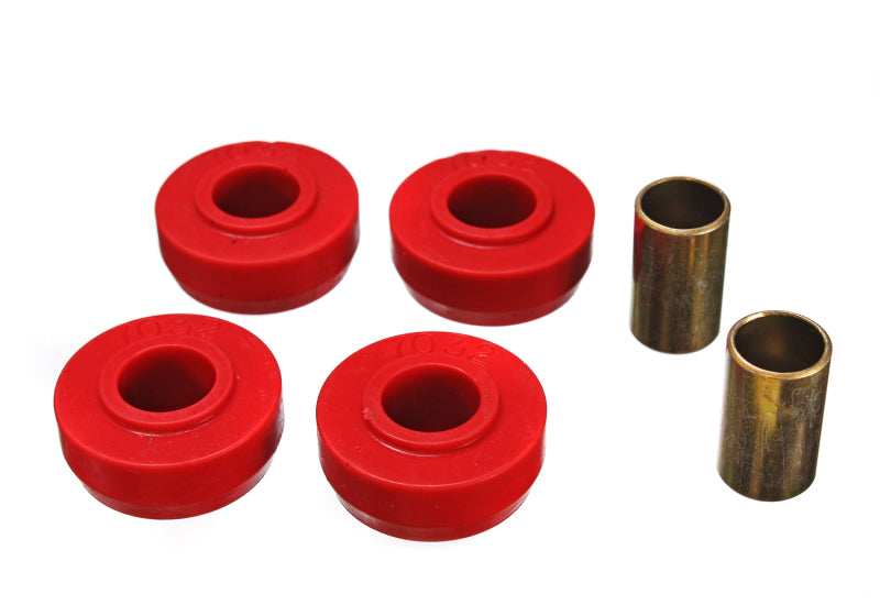 Energy Suspension 62-67 Chevy Nova Red Front Strut Rod Bushing Set Bushing Kits Energy Suspension
