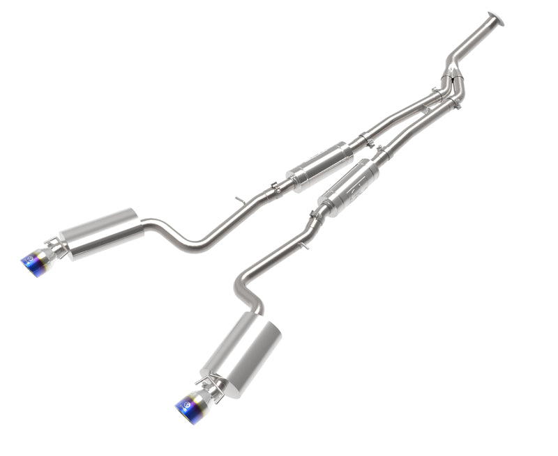aFe POWER Takeda 16-17 Lexus IS200t L4-2.0L (t) 2.5in-3in 304 SS CB Exhaust w/ Blue Tip Catback aFe