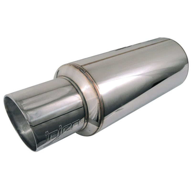 Injen 2 3/8 Universal Muffler w/Stainless Steel resonated rolled tip (Injen embossed logo) Muffler Injen