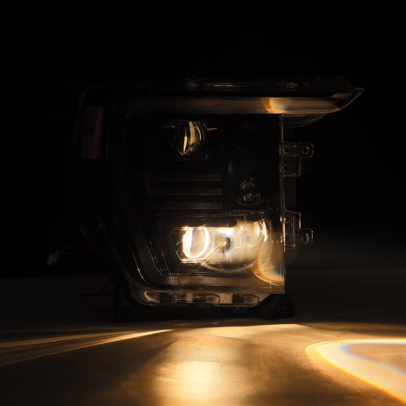 AlphaRex 21-22 Ford F150 PRO-Series Projector headlights Alpha-Black w/Activ Light/Seq Signal Headlights AlphaRex